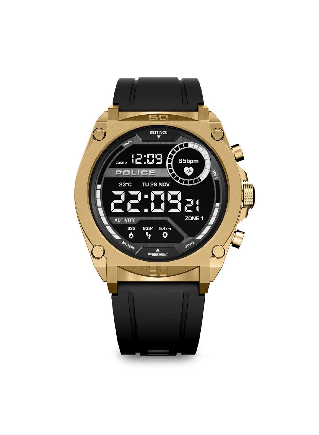 My Avatar Men's 45mm Smartwatch, AMOLED Display, Wireless Connectivity, Quick-Release Strap, iOS & Android Compatible