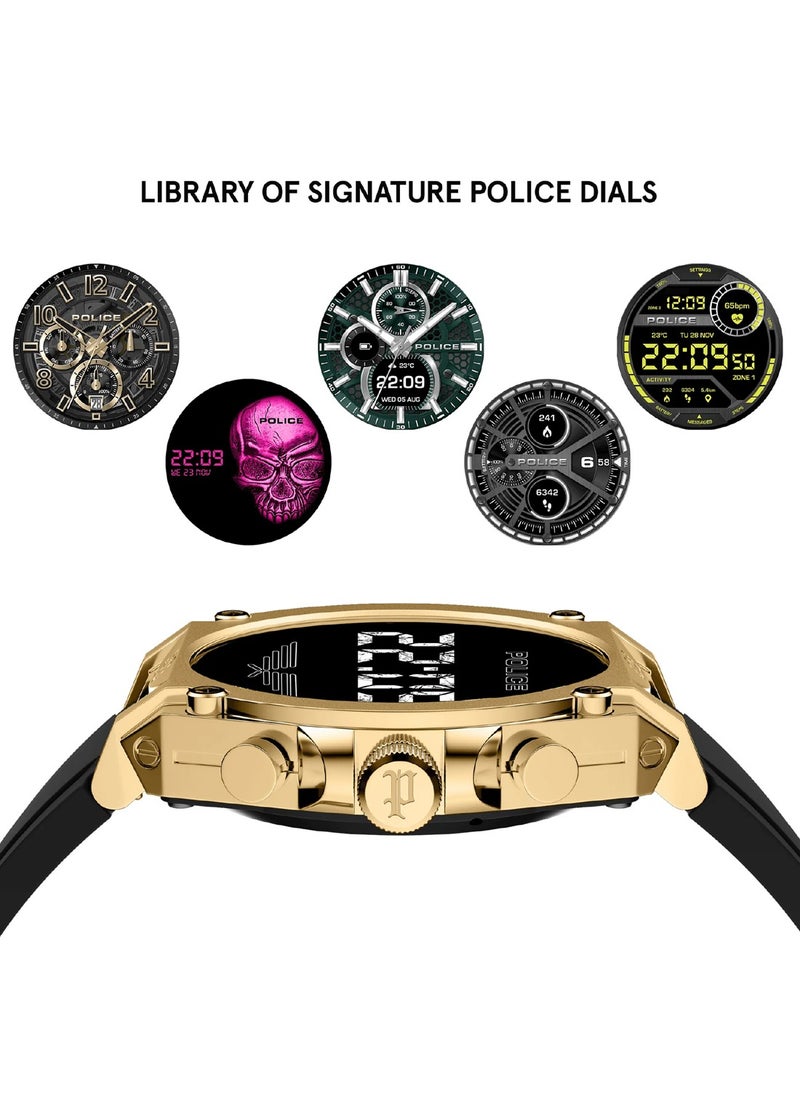 POLICE - My Avatar Men's 45mm Smartwatch, AMOLED Display, Wireless Connectivity, Quick-Release Strap, iOS & Android Compatible - Image 1