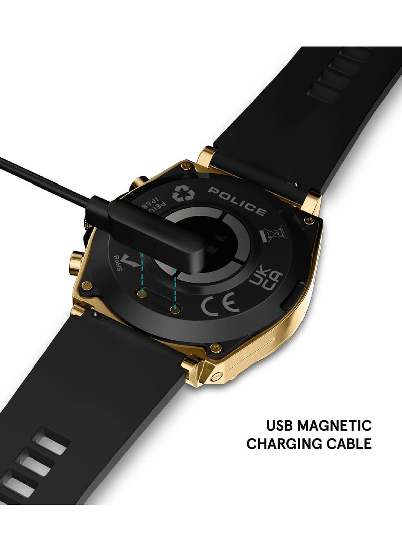 POLICE - My Avatar Men's 45mm Smartwatch, AMOLED Display, Wireless Connectivity, Quick-Release Strap, iOS & Android Compatible - Image 1