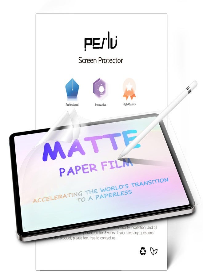Peslv 2 Pack Like Paper Screen Protector for iPad 10th 2022 10.9" & iPad 11th A16 2025 11", Matte Anti Glare PET Film/Blue Light Filter Eye Protection Cover/Drawing & Writing Feel Like on Paper - Image 1