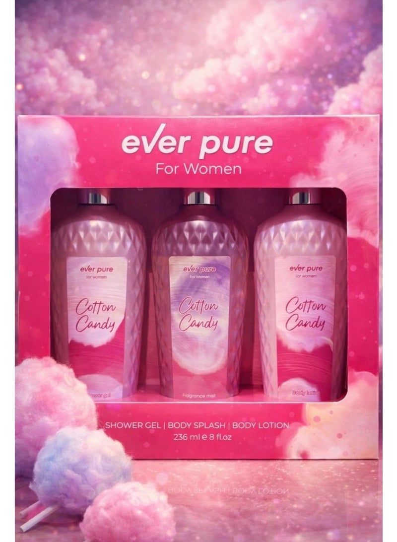 Cotton Candy Shower Gel + Fragrance Mist + Body Lotion 236ML