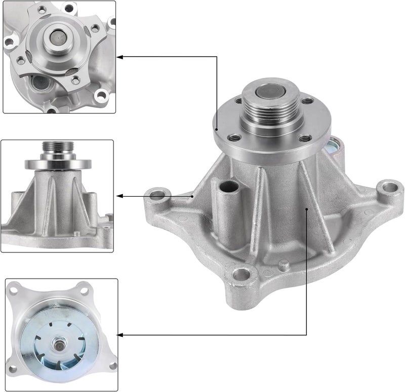 AULINK AW6006 Premium Water Pump for Ford F150, F250, F350, E-350, E-450 (6.2L V8) - Image 2