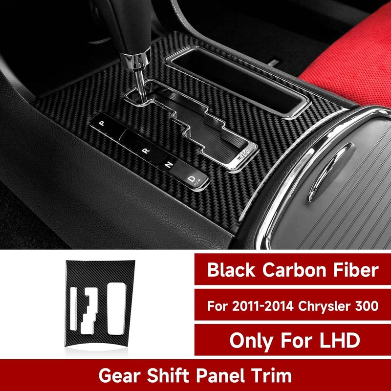 BRMYL Carbon Fiber Gear Shift Panel Decals for Chrysler 300 - Image 2