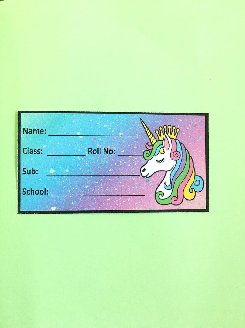 DaSync SYNC Unicorn Name Slips for School Notebook 35 Pieces Labels stickersfor Kids Label Diary Slip Scrapbooking Bottles Name tag Name Stickers Gift Back to School DIY Art School Supplies - Image 2