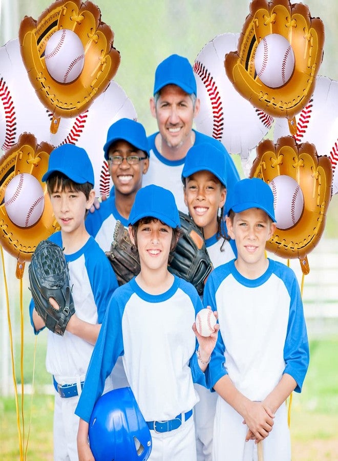 YUJUN 13PCS Baseball Balloons,Baseball Jumbo Glove Foil Mylar Sports Balloons for Birthdays Party Baseball Sports Themed Party Decorations Supplies (20in) - Image 5