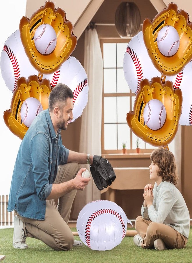 YUJUN 13PCS Baseball Balloons,Baseball Jumbo Glove Foil Mylar Sports Balloons for Birthdays Party Baseball Sports Themed Party Decorations Supplies (20in) - Image 4
