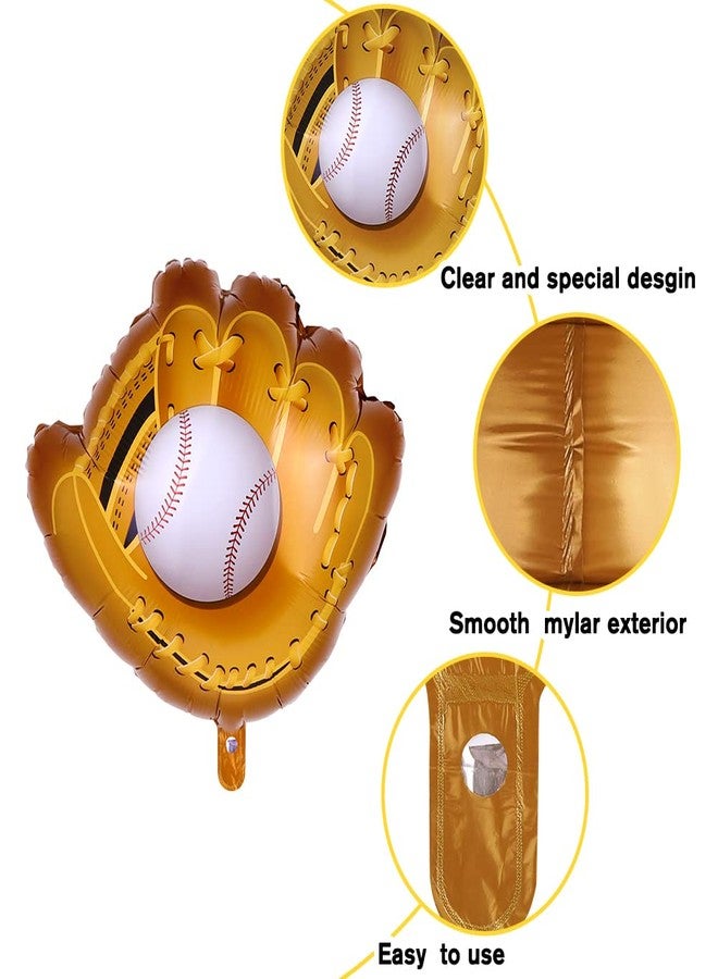 YUJUN 13PCS Baseball Balloons,Baseball Jumbo Glove Foil Mylar Sports Balloons for Birthdays Party Baseball Sports Themed Party Decorations Supplies (20in) - Image 3