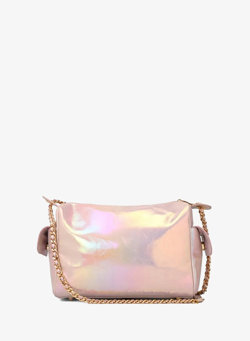 Carmen Steffens  Holographic Iridescent Buckle Bag for Women | Best Price UAE