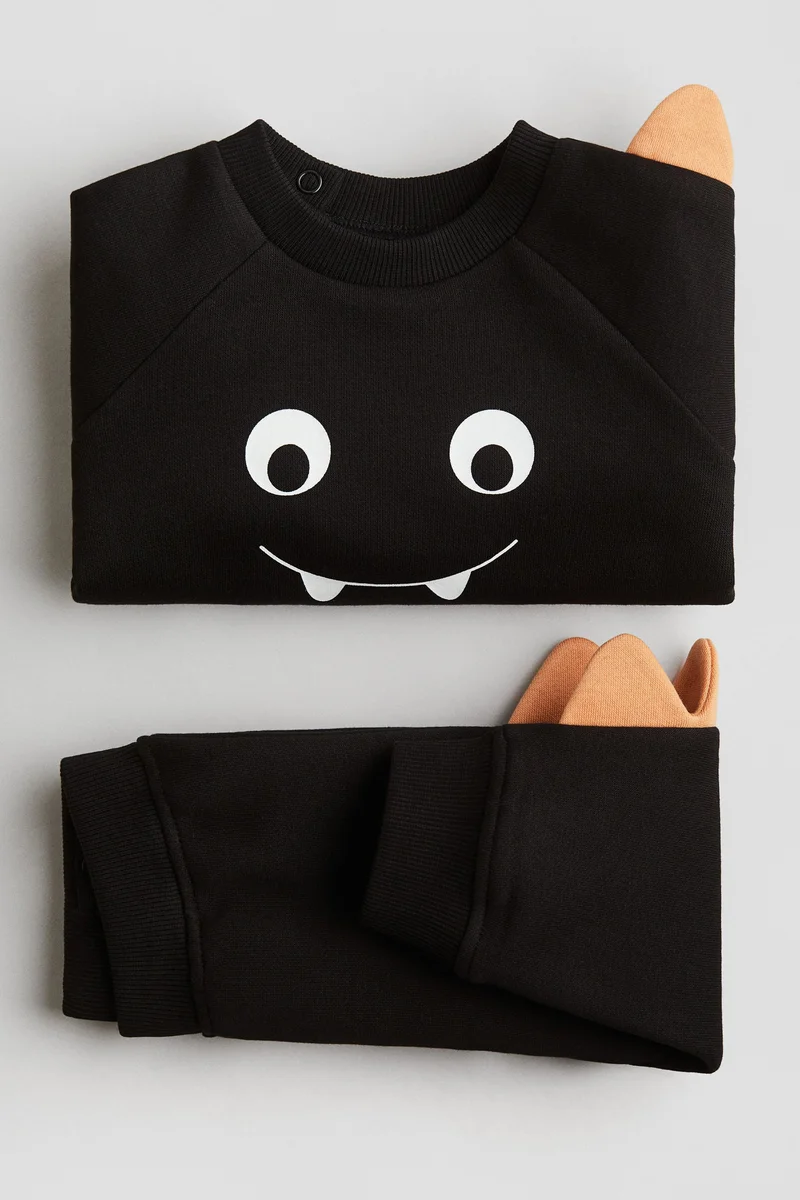 اتش اند ام 2-piece appliquéd sweatshirt set