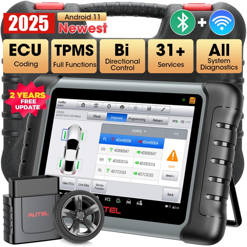Autel MaxiPRO MP808STS Scanner 2025 Bidirectional Control Scan Tool 2Year Free Updated Full TPMS ECU Coding Same as MP808BT ProMS906TSMS906 ProTS 31 Services AllSystem Scan FCA AutoAuth