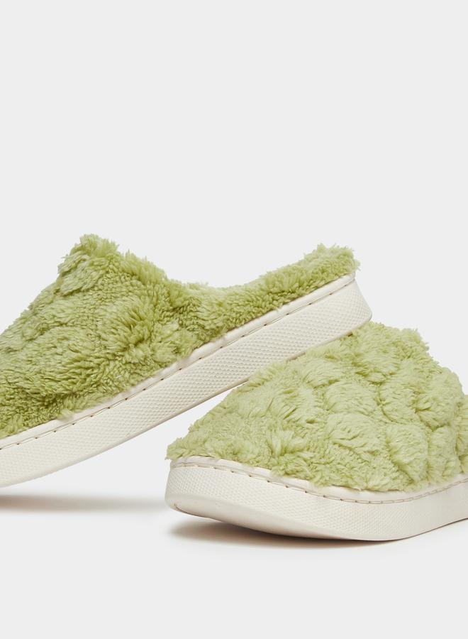 Take Two Solid Plush Bedroom Slippers - Image 3
