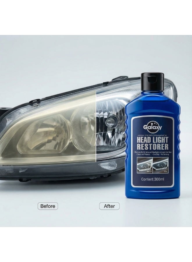 Galaxy Car Headlight Restorer – Premium One-Step Lens Restoration Formula | UV Shield + High-Gloss Finish - Image 1