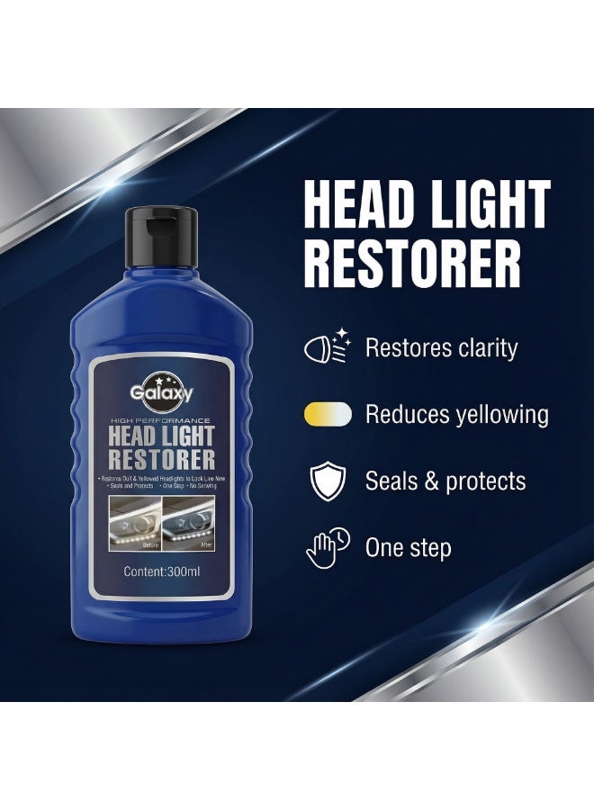 Galaxy Car Headlight Restorer – Premium One-Step Lens Restoration Formula | UV Shield + High-Gloss Finish - Image 2