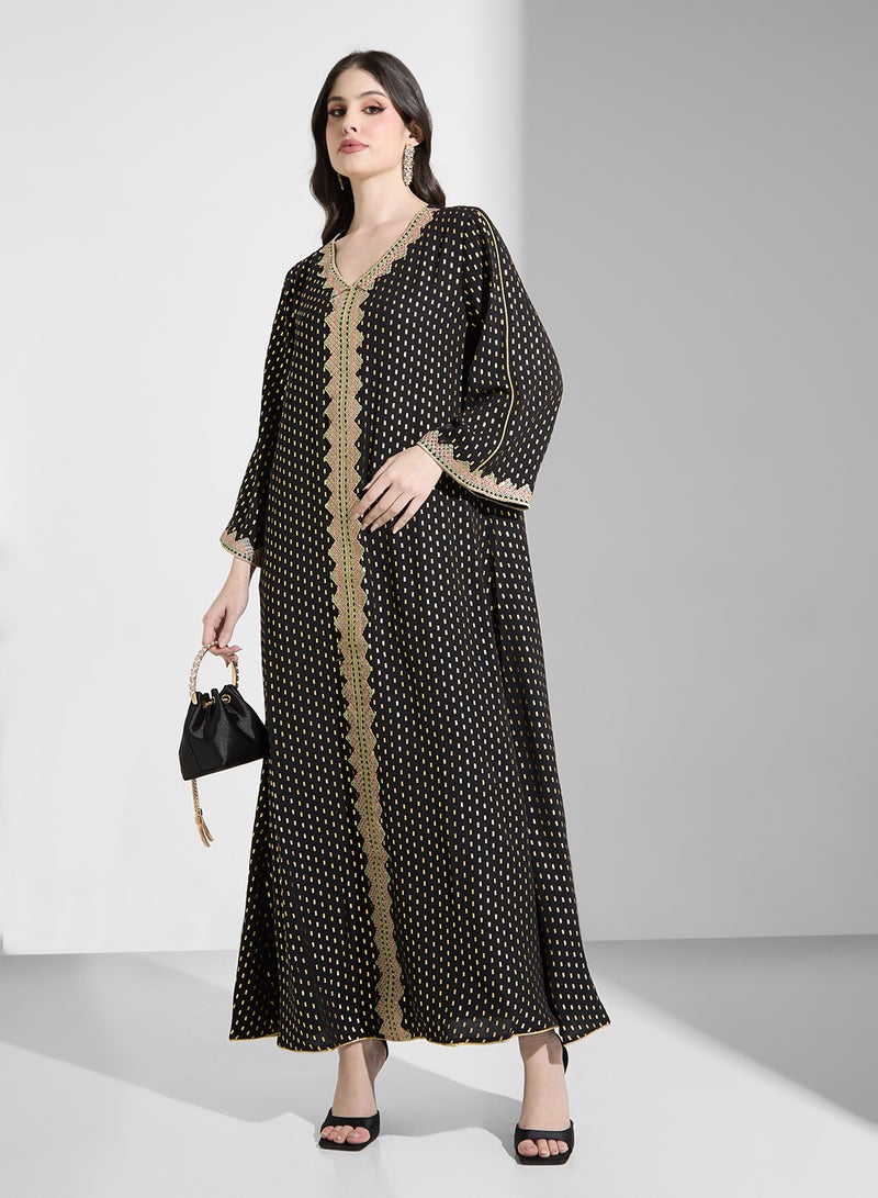 Khizana Embroidered Jalabiya - Image 4