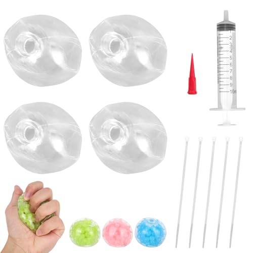 Fukaisu 14pcs DIY Squishy Making Kits Make Your Own Squeeze Ball Kit with Vacuum Tool Cable Tie TPR Skins Fillers Toys Gifts for Adults Kids - Image 1