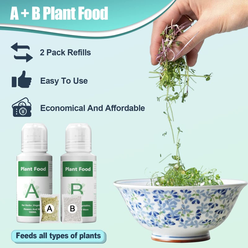 Haligo 128 pcs Seed Pod Kit for Aerogarden, Grow Anything Kit for Indoor Hydroponics Growing System, Hydroponics Supplies with 50 Grow Sponges, a&b Nutrient Plant Food, 50 Pod Labels, 12 Plant Baskets Domes - Image 3