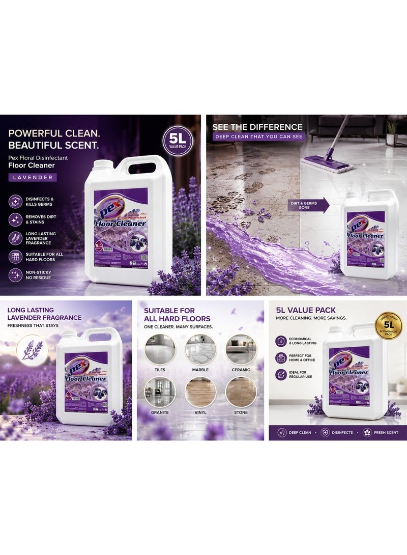 PEX FLOOR CLEANER LAVENDER - 5L - Image 3