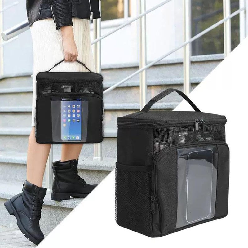 Pink Portable Shower Caddy Large Capacity Separate Compartment Hanging Toiletry Bag For Travel Camping Gym - Image 5
