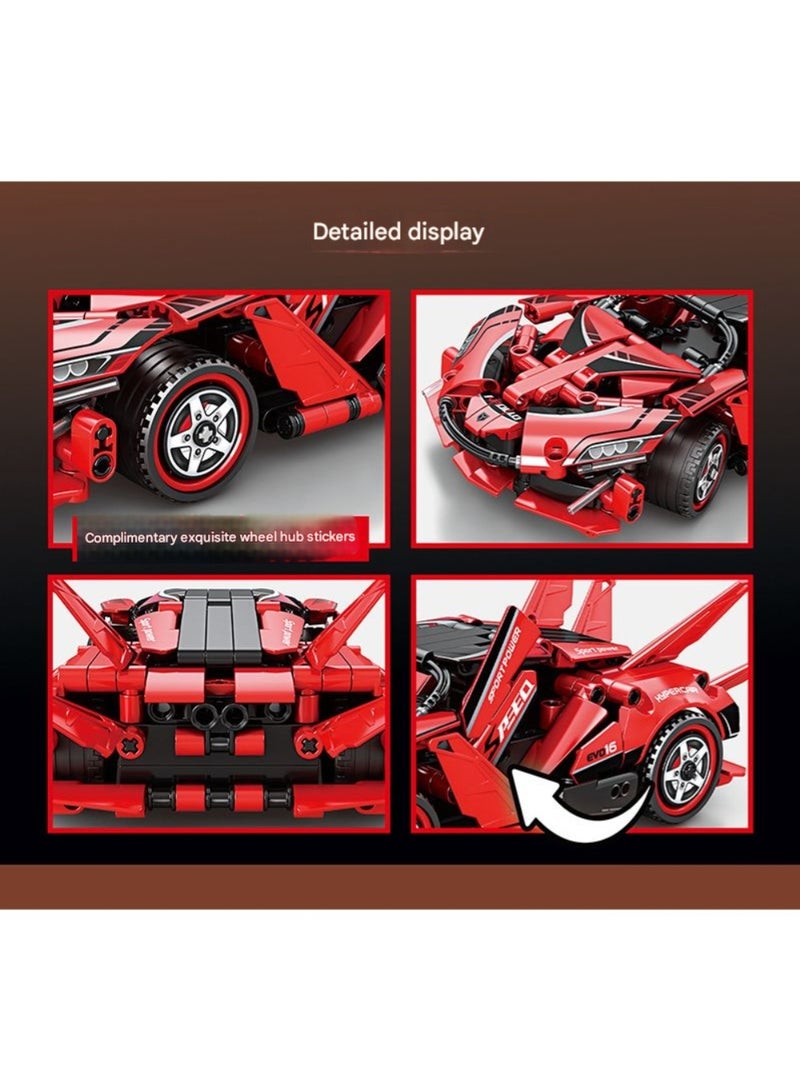 ZedPlay 288 Pcs Remote Control Building Block Race Car Kit R/C High-Speed Sports Car Construction Toy 2.4 GHz Control STEM Educational Hobby Model Set for Teens & Adults - Image 4