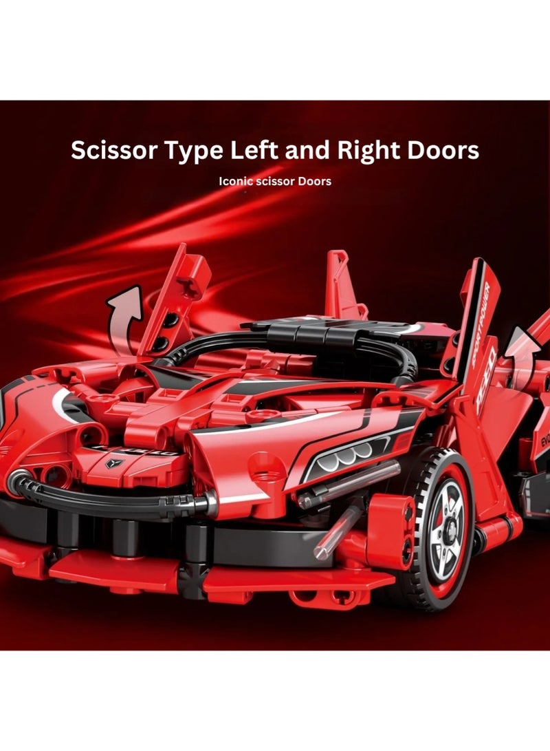 ZedPlay 288 Pcs Remote Control Building Block Race Car Kit R/C High-Speed Sports Car Construction Toy 2.4 GHz Control STEM Educational Hobby Model Set for Teens & Adults - Image 3