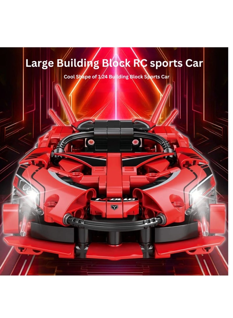 ZedPlay 288 Pcs Remote Control Building Block Race Car Kit R/C High-Speed Sports Car Construction Toy 2.4 GHz Control STEM Educational Hobby Model Set for Teens & Adults - Image 2