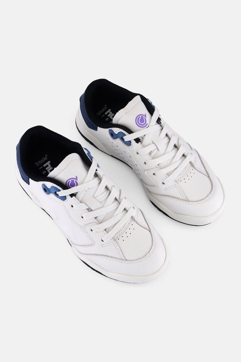 Hummel Kids Boy Top Spin Reach Lx E Lace Up Outdoor Shoes, White - Image 4