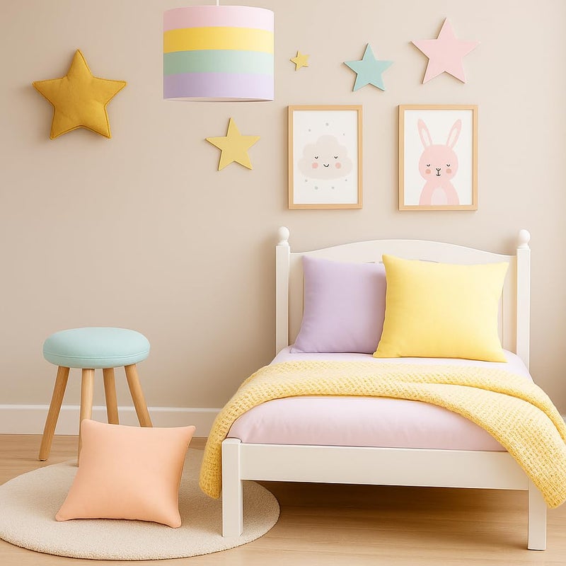 Mindoub 6 PCS Pastel Calm Down Corner Throw Pillowcase 18x18 Inch Square Throw Pillow Covers Reading Nursery Home Bedroom Decor Teacher Counselor(Covers Only) - Image 5