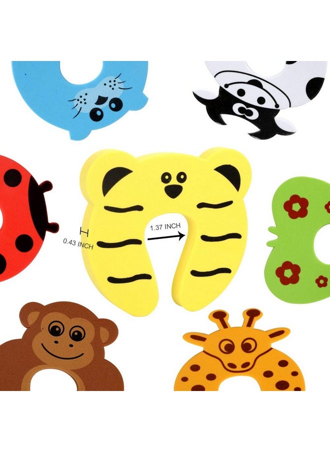HNYYZL 7Pcs Finger Pinch Guard Hnyyzl Cartoon Animal Door Stop Soft Foam Cushion Baby Finger Protector Prevent Finger Pinch Injuries Slamming Door And Child Or Pet From Getting Locked In Room  - Image 3
