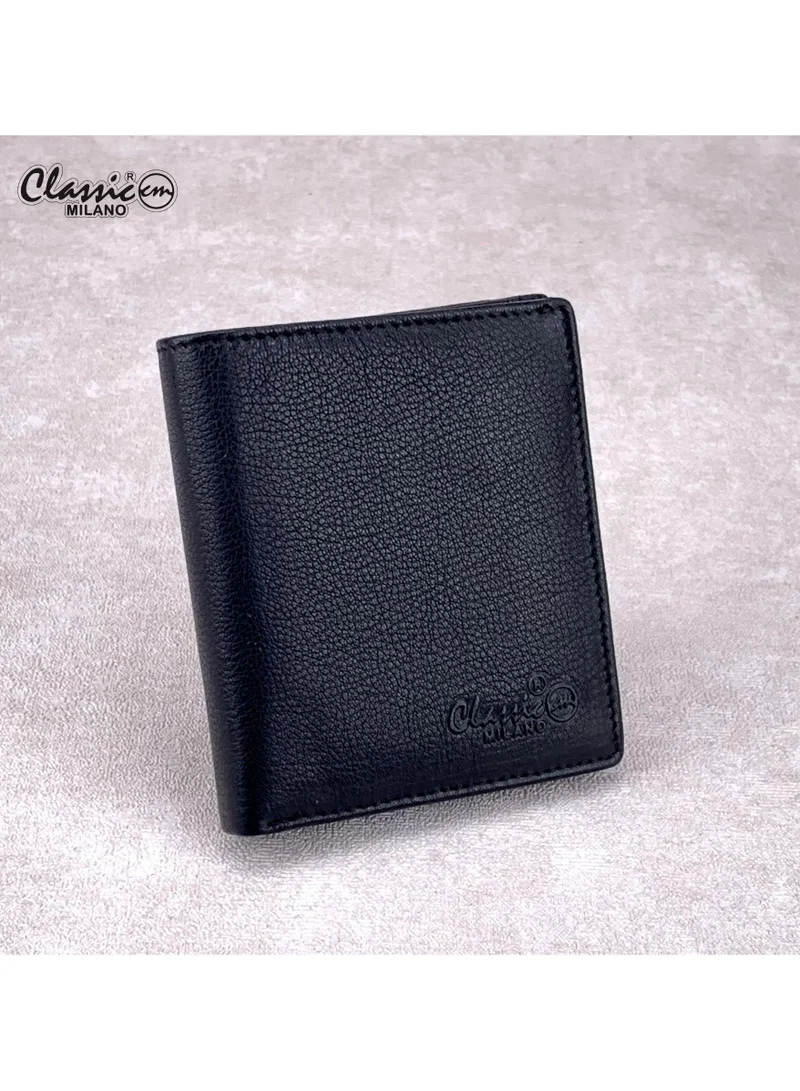Classic Milano Classic Milano Men’s Wallet – Slim Bifold Leather Wallet for Men with RFID Blocking, Multiple Card Slots & Middle Zip – Stylish Mens Purse Wallets Gift for Husband, Father