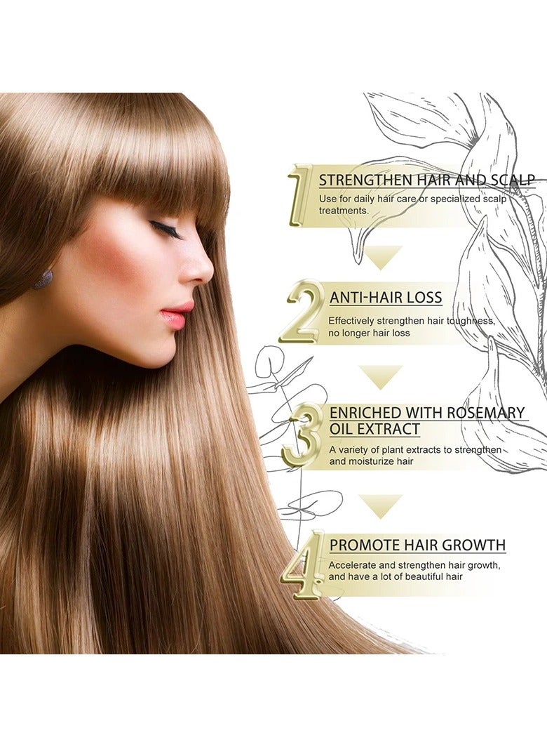 EELHOE Organic Rosemary Dense Hair Essential Oil to repair hair damage, prevent hair loss, smooth hair, nourish hair, strengthen hair care oil, for all hair types 60ml - Image 4