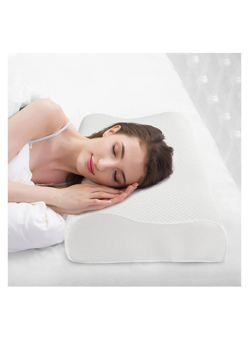 ELTRAZONE Memory Foam Pillow (23.6"x13.8"), Findigit Cervical Neck Support Pillow for Sleeping, Contour Ergonomic Orthopedic Pillow for Back, Side Sleeper - Image 2