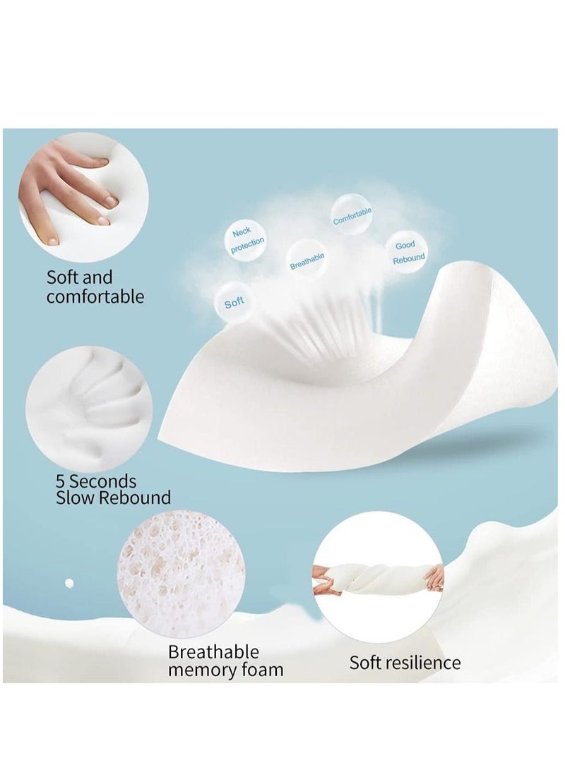 ELTRAZONE Memory Foam Pillow (23.6"x13.8"), Findigit Cervical Neck Support Pillow for Sleeping, Contour Ergonomic Orthopedic Pillow for Back, Side Sleeper - Image 5