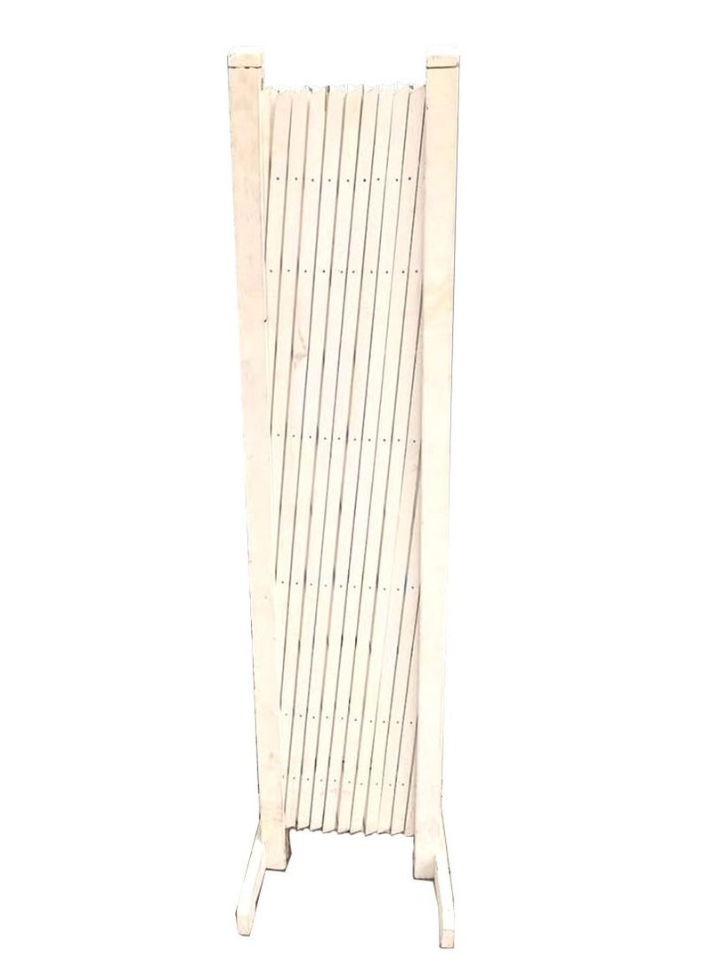 لينجوي سياج خشبي مزخرف أبيض 98x120 سم 4 قطع  - Image 5