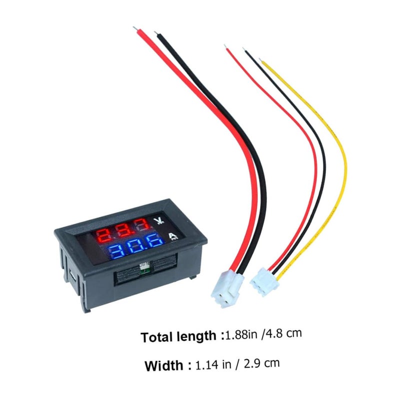 10A DC Digital Voltage and Meter Panel Dual Display Car Voltmeter Ammeter for Electric Vehicles Random Color Wiring Gauge Tester - Image 2