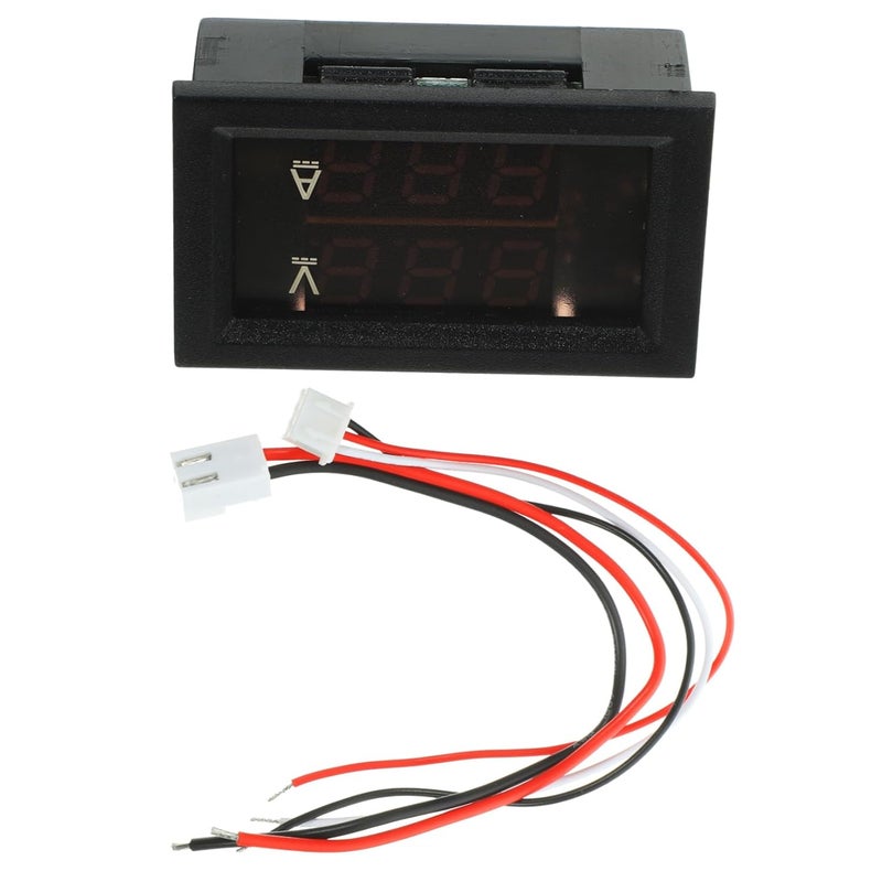 10A DC Digital Voltage and Meter Panel Dual Display Car Voltmeter Ammeter for Electric Vehicles Random Color Wiring Gauge Tester - Image 1