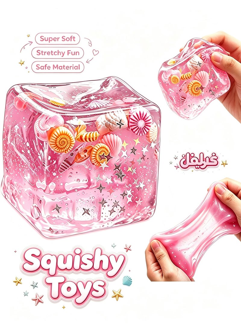 يوجي Squishy الإجهاد الإغاثة لعبة، الابتكار ألعاب واقعية الضغط ثلاثية الأبعاد شخصية الرسوم المتحركة تمثال مع مكعب، تصميم ساندويتش واقعي للقلق والاسترخاء، اكسسوارات المكتب المثالية والمتعة فيدج لعبة للبالغين، مثالية للتخفيف من الإجهاد (الوردي) - Image 1