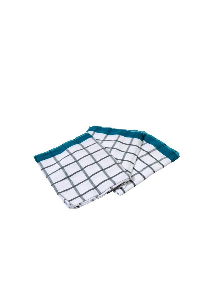 SIGNOOLA - Signoola Multi-Purpose Towel Set Of 3 Pcs 50 x 70 cm White Squares, 100% cotton - Image 1
