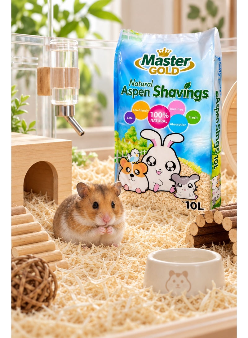 Master Gold Natural Aspen Shavings Bedding for Hamsters, Rabbits and Birds, 10L - Image 5