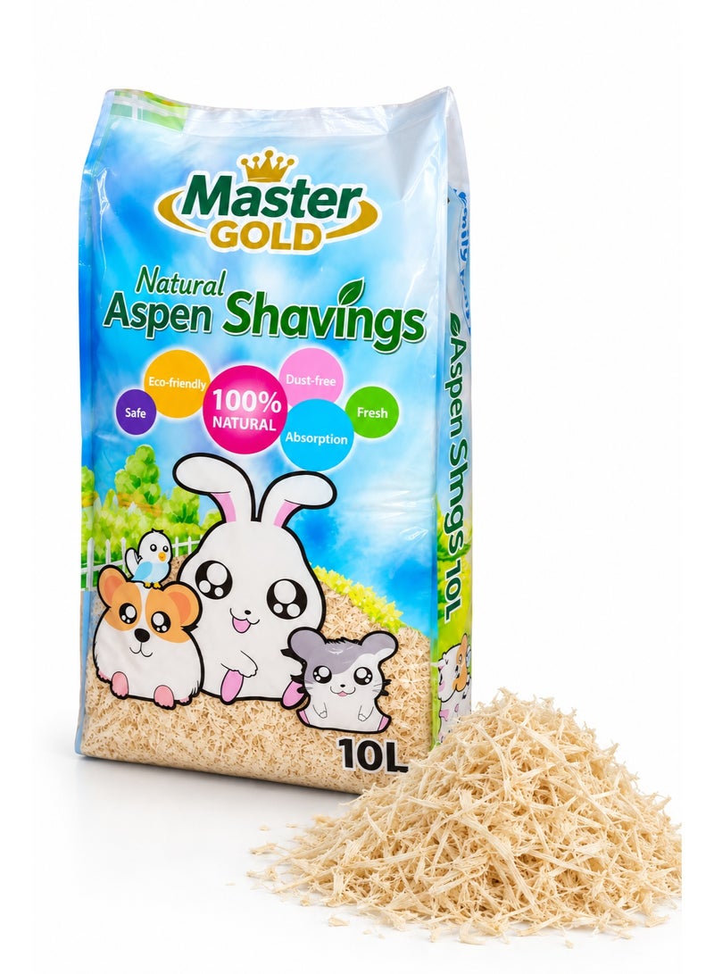 Master Gold Natural Aspen Shavings Bedding for Hamsters, Rabbits and Birds, 10L - Image 3