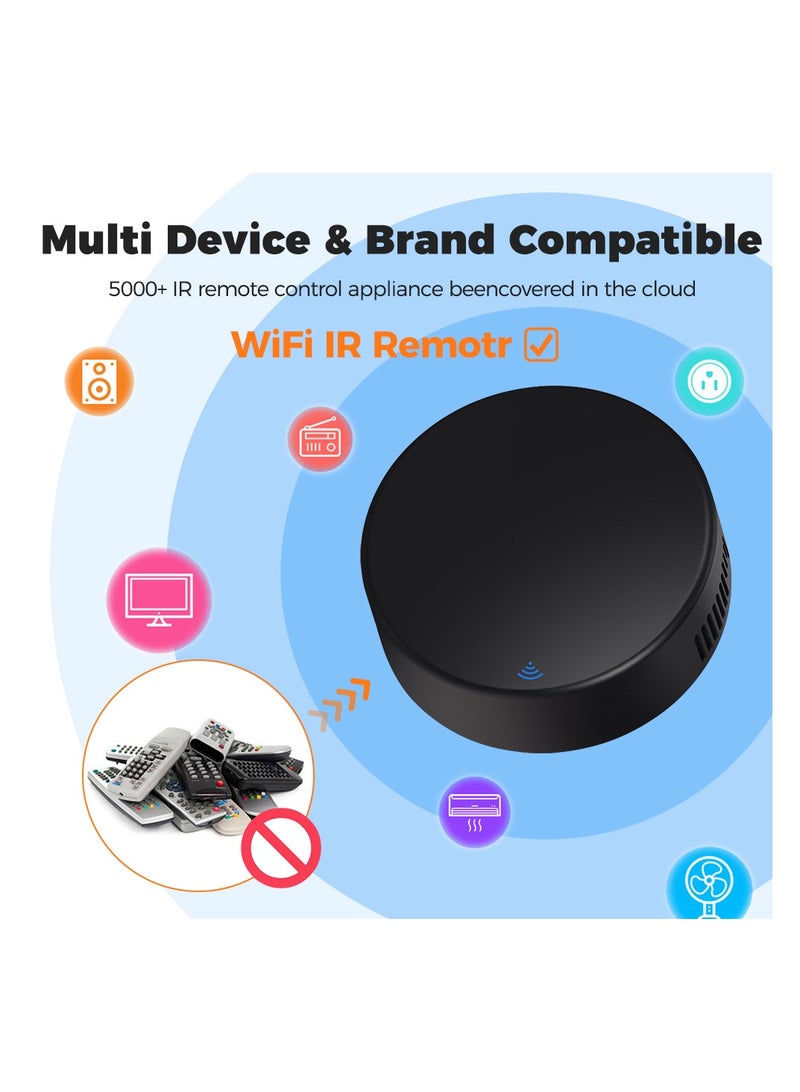 يان تي Tuya WiFi جهاز تحكم عن بعد عالمي بالأشعة تحت الحمراء مع مستشعر درجة الحرارة والرطوبة 3 في 1 جهاز تحكم منزلي ذكي بالأشعة تحت الحمراء لـ Alexa Google - Image 3