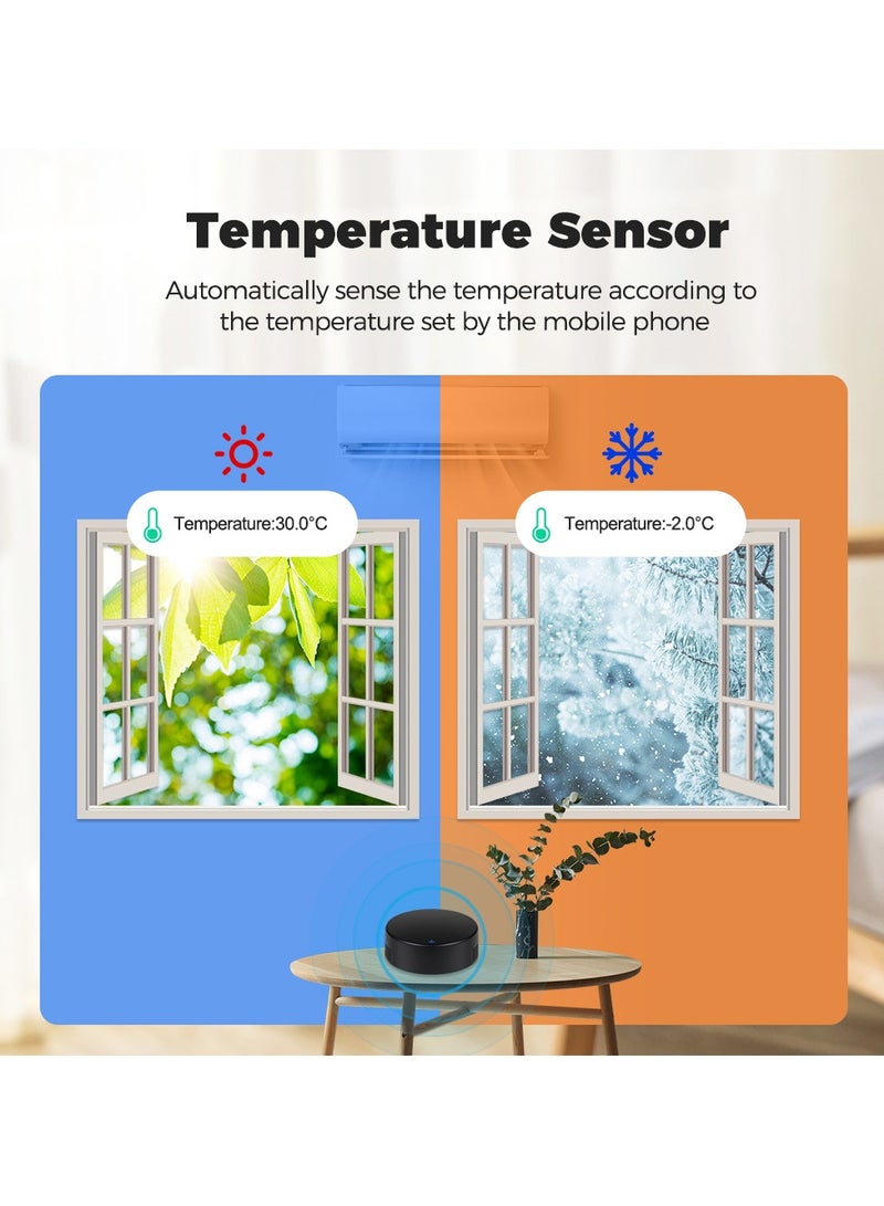 يان تي Tuya WiFi جهاز تحكم عن بعد عالمي بالأشعة تحت الحمراء مع مستشعر درجة الحرارة والرطوبة 3 في 1 جهاز تحكم منزلي ذكي بالأشعة تحت الحمراء لـ Alexa Google - Image 5