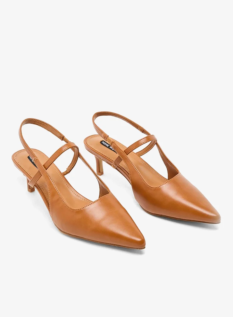 NINE WEST  D-LUCY Pointed Toe Slingback Pumps for Women | Best Price UAE