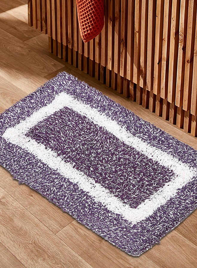Status Contract Microfiber Soft and Super Absorbent Door Mat/Bath Mat (Purple), 38 X 58 Cm - Image 1