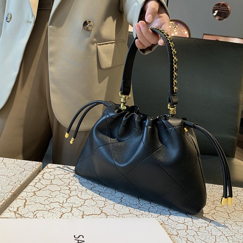 Soft Leather Underarm Bag Women'S High-End Sense Casual All-Match Cloud Bag Fashionable Portable Crossbody Dumpling Bag - Image 4