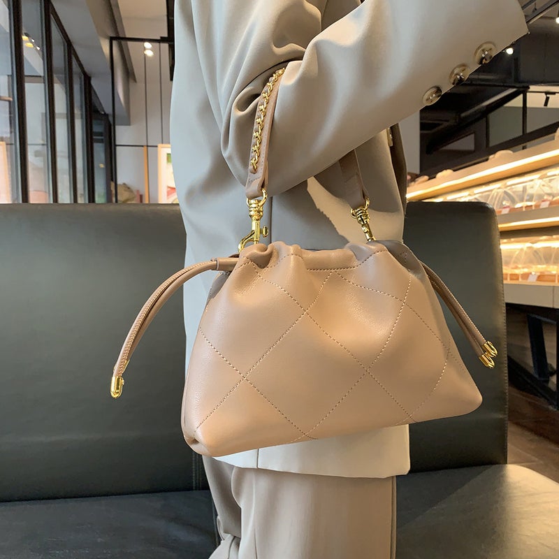 Soft Leather Underarm Bag Women'S High-End Sense Casual All-Match Cloud Bag Fashionable Portable Crossbody Dumpling Bag - Image 2
