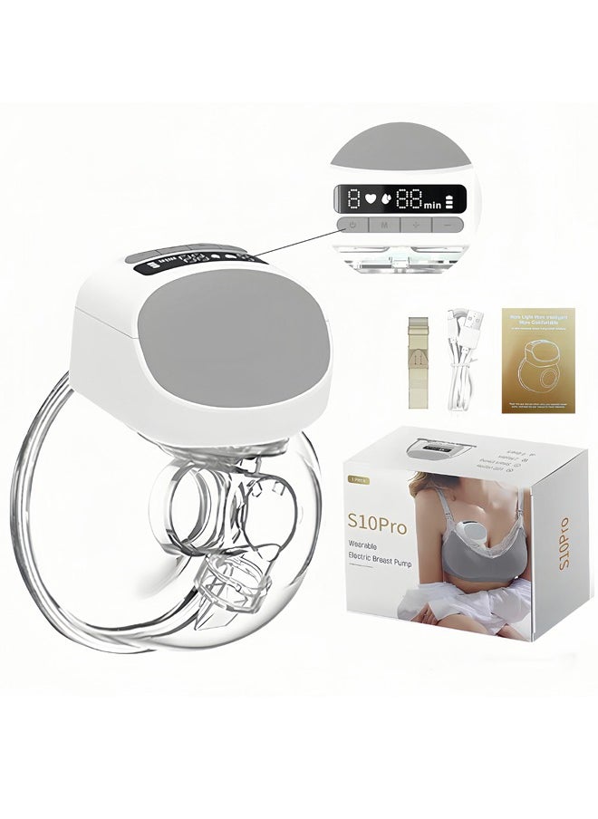 DIYANOO Breast Pump S10 Pro Hands Free, Wireless Breast Pump Wearable - Electric Breast Pumps Portable, On The Go Automatic Baby Breastfeeding Milk Pump Machine, 24mm Flange  - Image 1