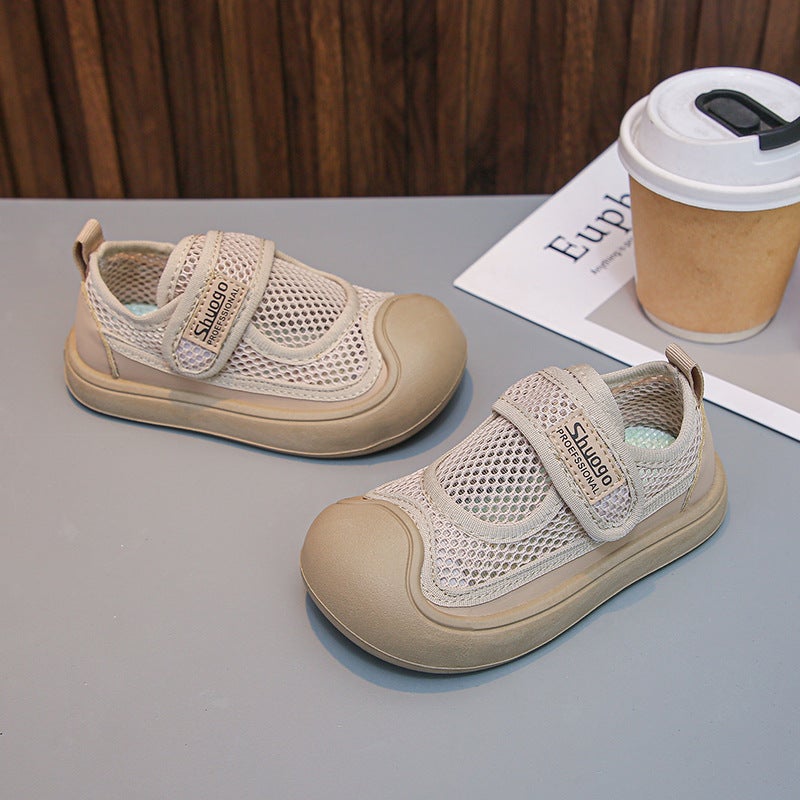 2025 Spring And Kidsren'S Baotou Anti-Kick Single Mesh Shoes Sports Shoes For Boys And Girls Breathable Casual Beach Shoes - Image 4