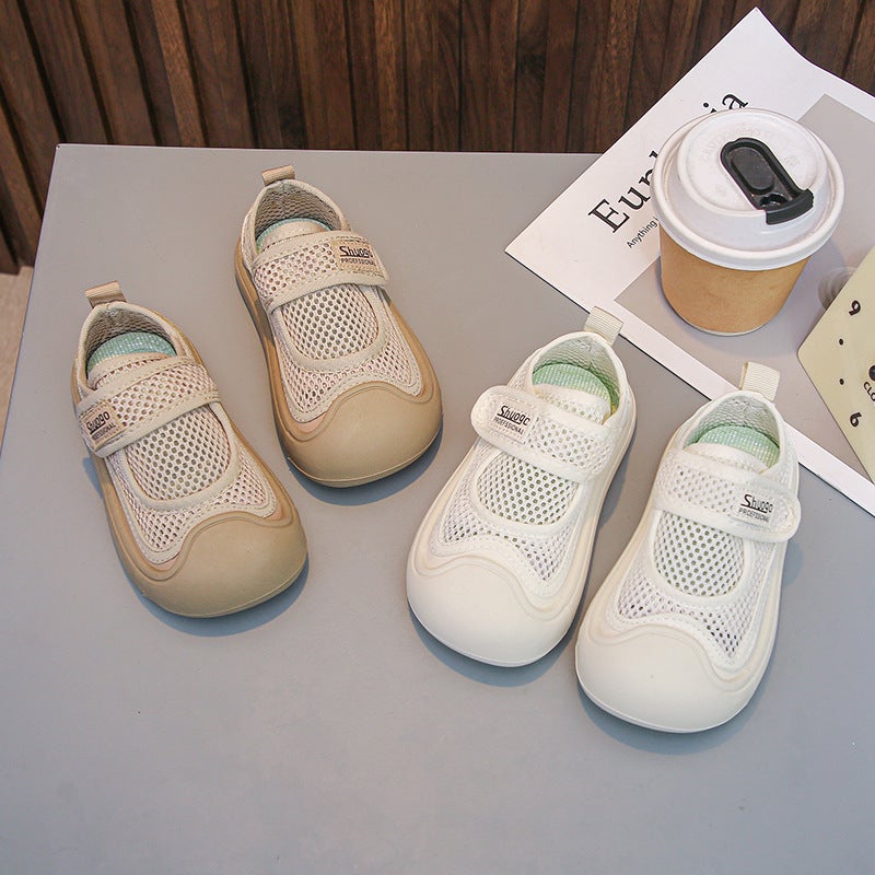 2025 Spring And Kidsren'S Baotou Anti-Kick Single Mesh Shoes Sports Shoes For Boys And Girls Breathable Casual Beach Shoes - Image 3