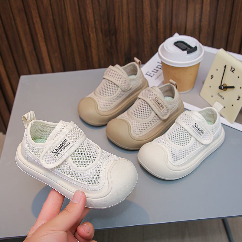 2025 Spring And Kidsren'S Baotou Anti-Kick Single Mesh Shoes Sports Shoes For Boys And Girls Breathable Casual Beach Shoes - Image 2