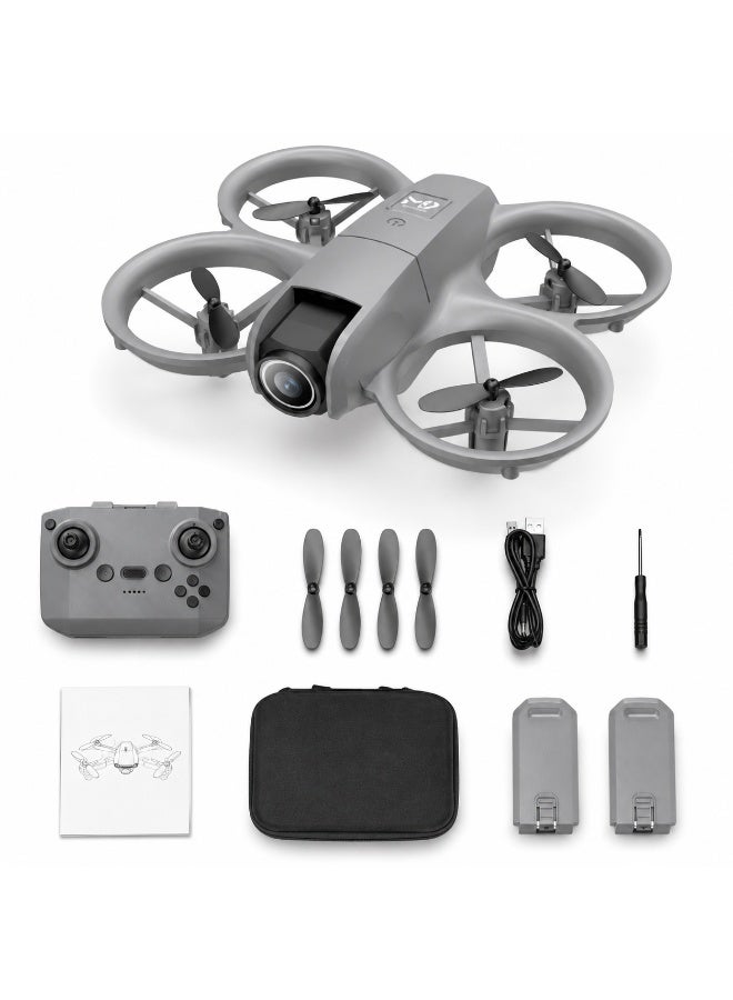 Mini Drone for Kids with Dual Camera, Optical Flow Hover, One-Key Takeoff/Landing, 360° Flip, LED Light, App Control RC Quadcopter – Eid Gift - Image 1